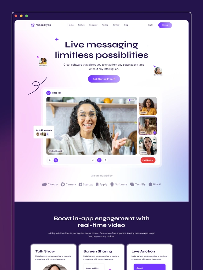 Video Hype is a premium template created for start-ups and agencies. It offers various section suitable to showcase product features, categories, pricing etc.
